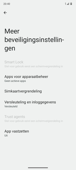 Selecteer Simkaartvergrendeling