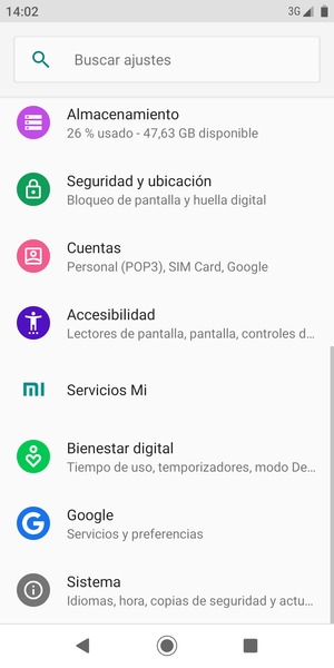 Desplácese y seleccione Seguridad y ubicación