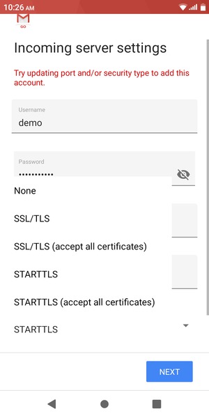 Select None and  NEXT
