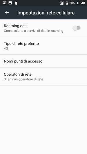 Seleziona Nomi punti di accesso