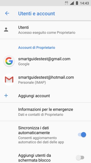 Seleziona il tuo account Google