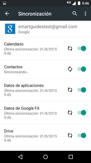 Su información será sincronizada
