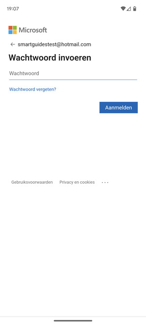 Voer uw wachtwoord in en selecteer Aanmelden