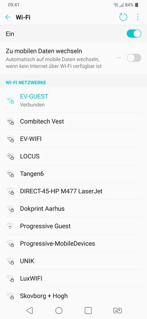 Sie sind nun mit dem WLAN-Netzwerk verbunden