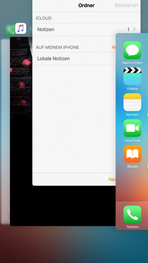 Apps nach oben streifen, um sie zu schliessen. Dies wird Batterie sparen.