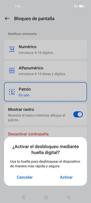 Seleccione la opción deseada
