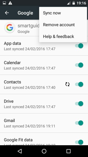 Select Sync now
