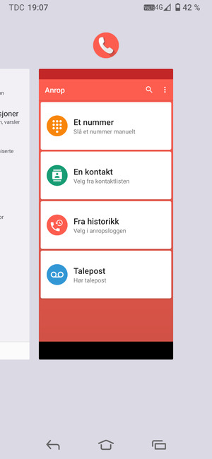 Dra apper opp for å lukke dem