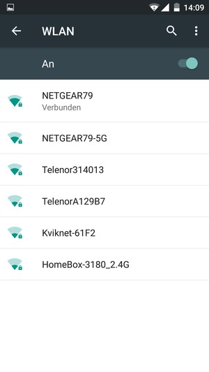 Sie sind nun mit dem WLAN-Netzwerk verbunden