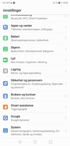 Bla til og velg System