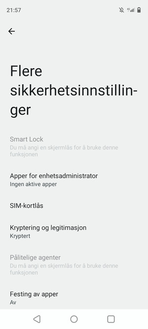 Velg SIM-kortlås