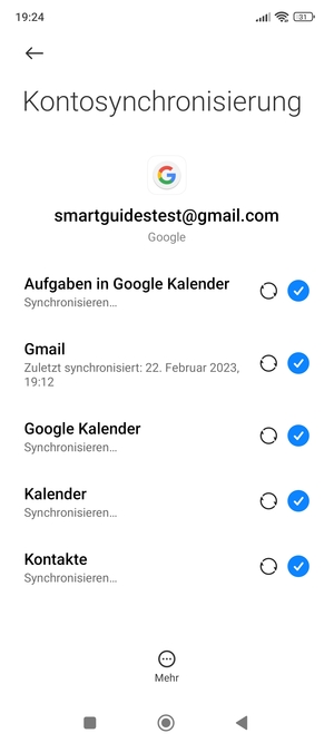 Ihre Kontakte von Google werden nun auf Ihrem Smartphone synchronisiert