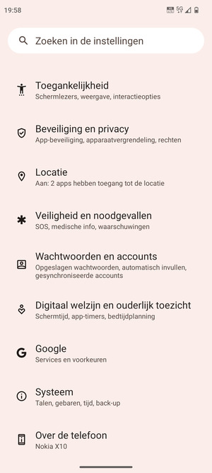 Scroll naar en selecteer Systeem