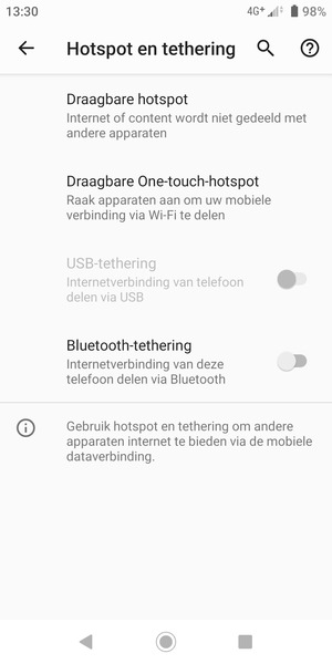 Selecteer Draagbare hotspot