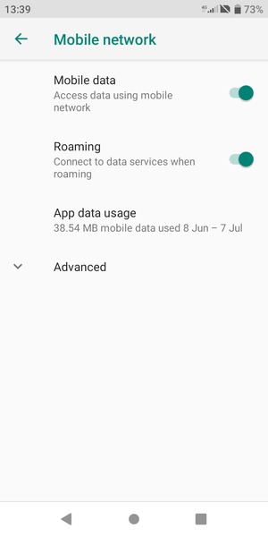 Turn Roaming on or off