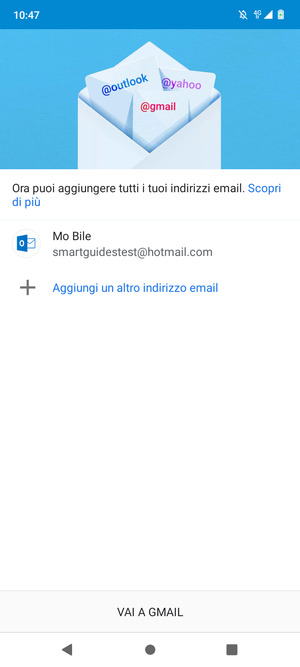 Seleziona VAI A GMAIL