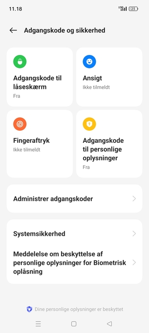 Vælg Systemsikkerhed