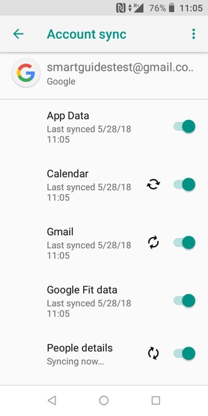 Your information will be synchronised