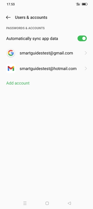 Select your Google account