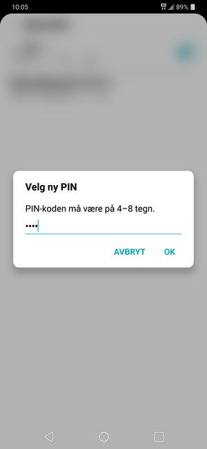Skriv inn Ny SIM-kort PIN og velg OK