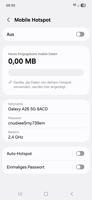 Wählen Sie Passwort