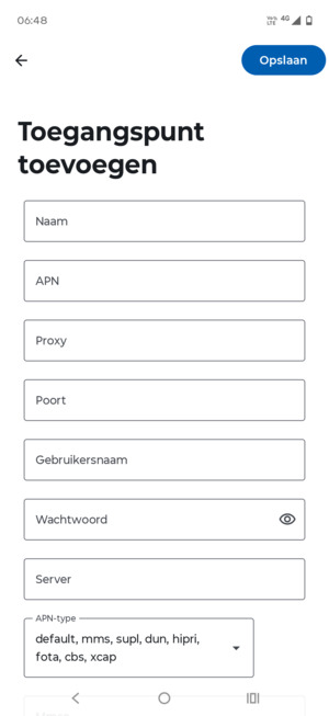 Voer mms-gegevens in