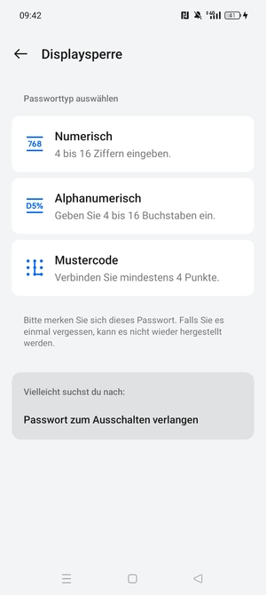 Wählen Sie Mustercode