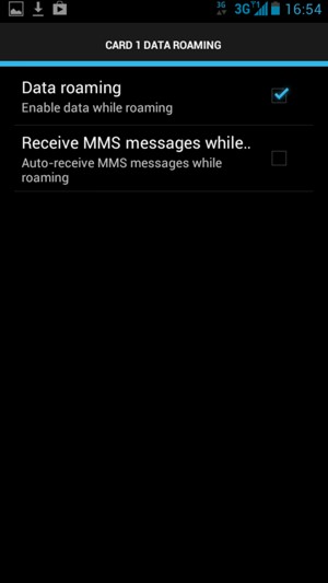 Turn Data roaming on or off