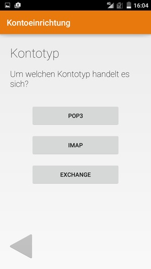 Wählen Sie POP3 oder IMAP