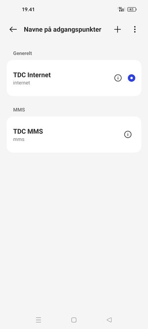 Vælg Menu-knappen
