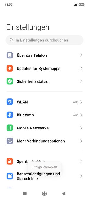 Wählen Sie Mobile Netzwerke