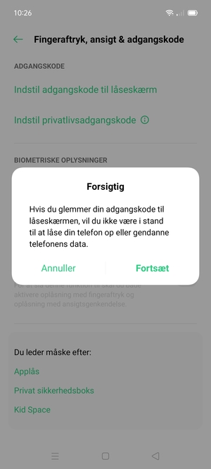 Vælg Fortsæt