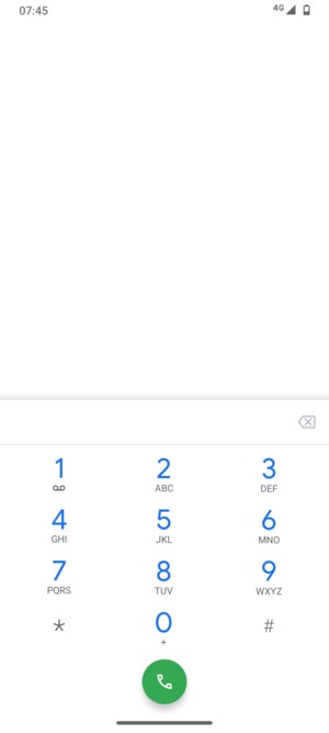 Press and hold the number 1