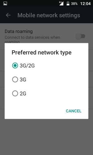 Select your preferred option