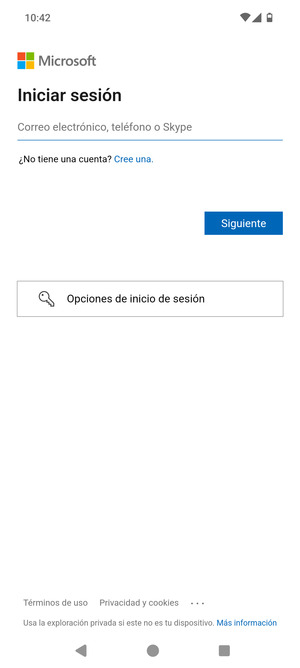 Introduzca su Dirección de correo electrónico y seleccione Siguiente