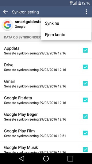 Vælg Synk nu
