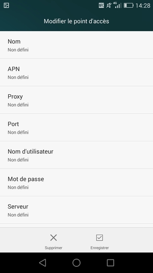 Saisissez les informations MMS