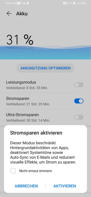 Wählen Sie AKTIVIEREN