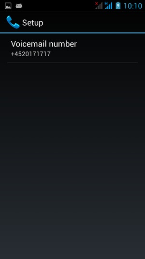 Select Voicemail number