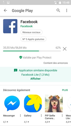 Veuillez attendre la fin de la procédure d'installation