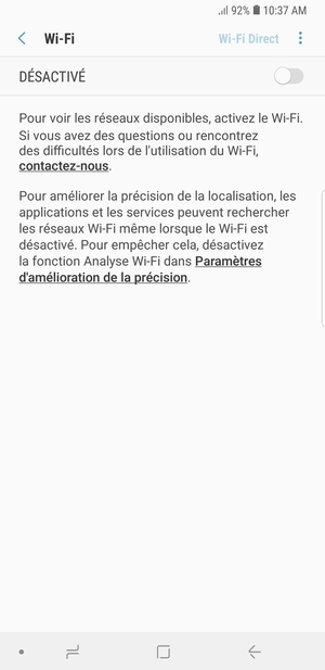 Activer le Wi-Fi