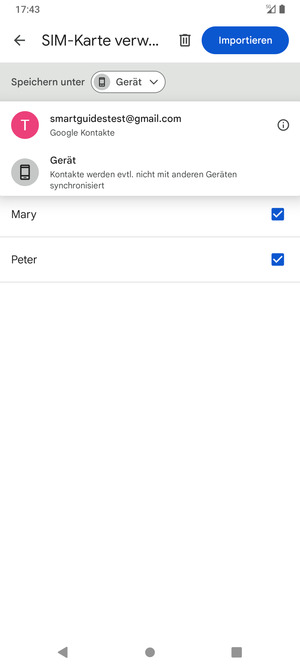 Wählen Sie Ihr Google Konto