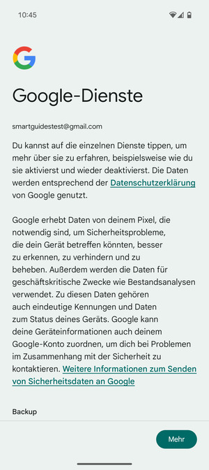 Wählen Sie Mehr