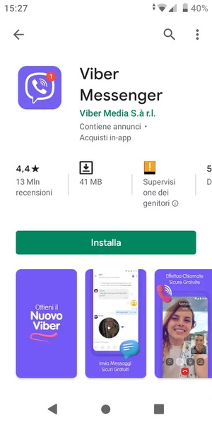Seleziona Installa