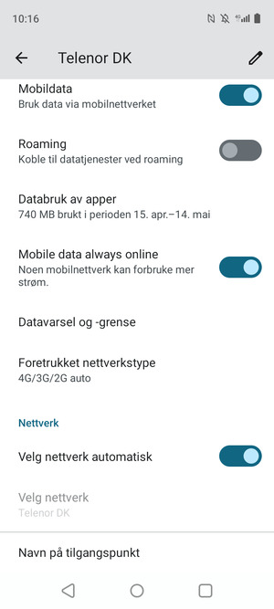 Bla til og velg Navn på tilgangspunkt