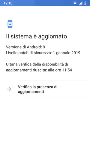 Seleziona Verifica la presenza di aggiornamenti