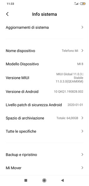 Seleziona Aggiornamenti di sistema
