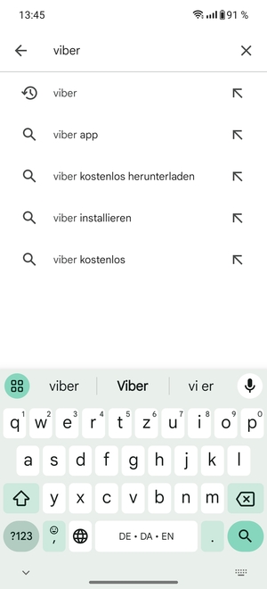 Geben Sie den Namen der App ein und wählen Sie Suchen