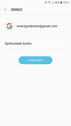 Velg Synkroniser konto