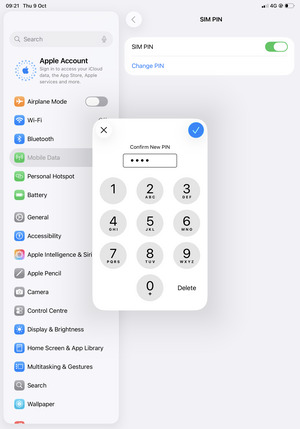 Confirm your New PIN and select Done
